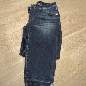 Lucky brand ava skinny raw hem dark wash jeans